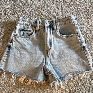 Blank NYC Distressed Light Blue Denim Shorts